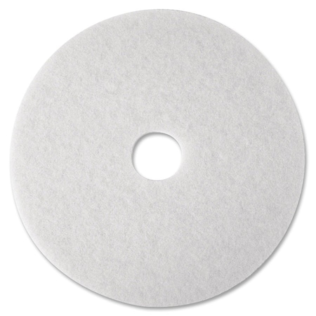 3M Super Polish Pad, Removes Scuff/Black Heel, 12" White, PK 5 MMM08476